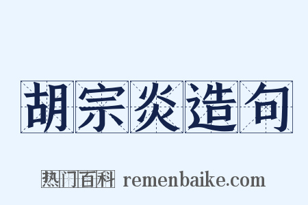 胡宗炎造句是什么意思的图片